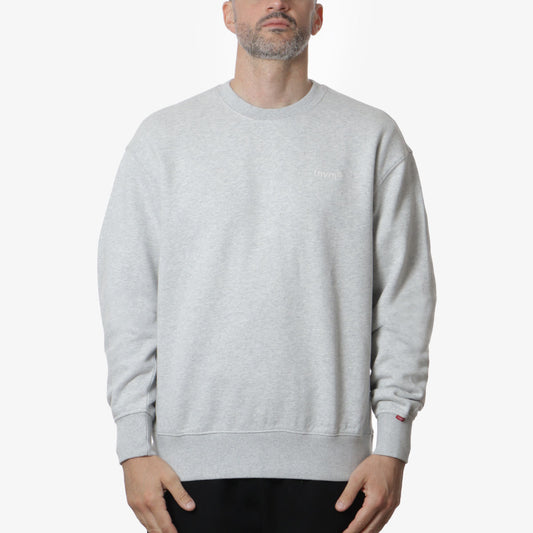 Levi's Authentic Crewneck Sweatshirt, Light Grey, Detail Shot 1