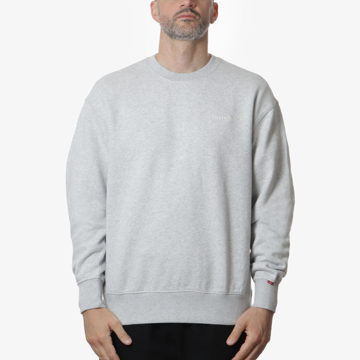 main Levi's Authentic Crewneck Sweatshirt, Light Grey, Detail Shot 1