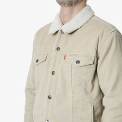 thumbnail Levi's Type 3 Sherpa Trucker Jacket, Fields of Rye Cord Trucker, Detail Shot 2