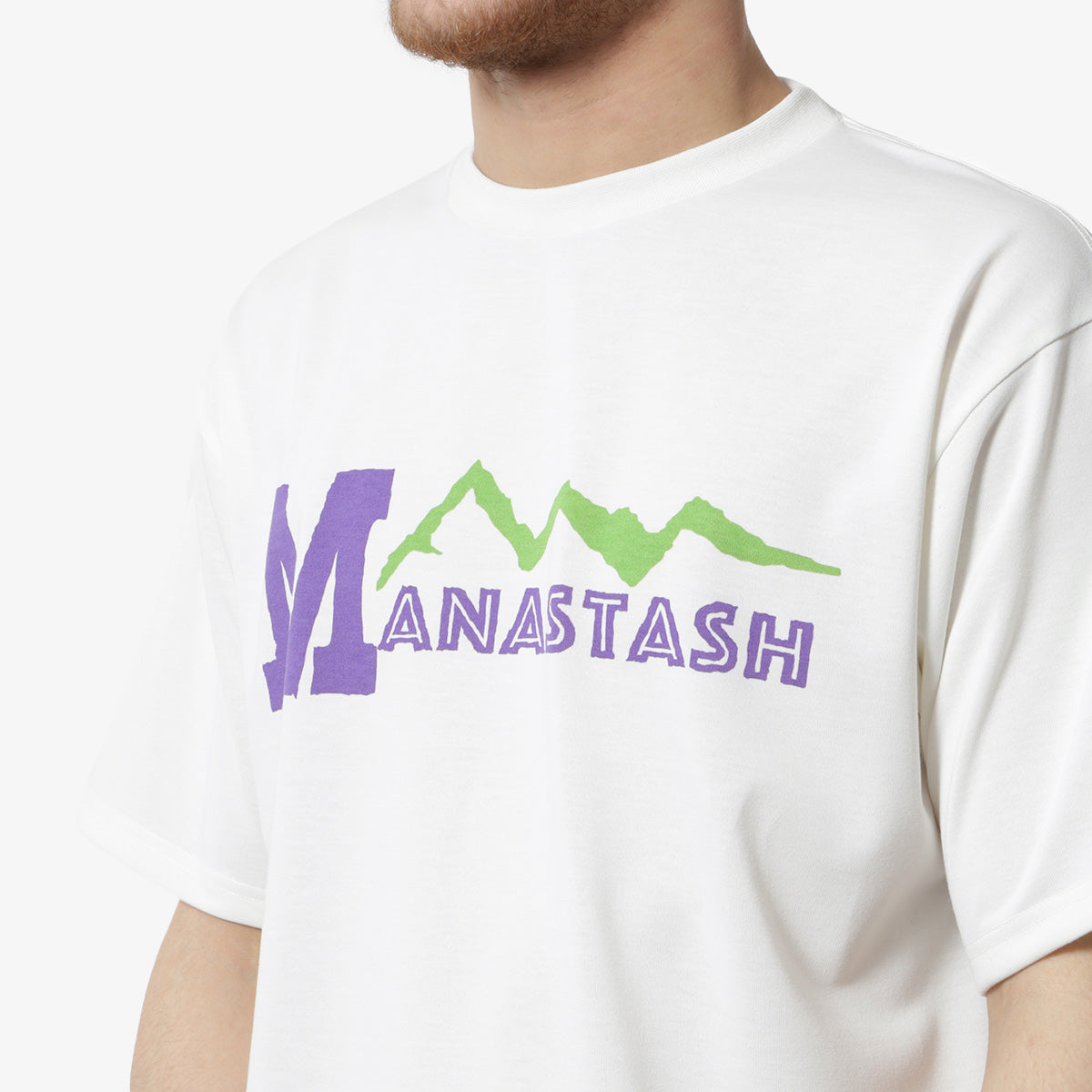 main Manastash Re:Poly T-Shirt 93, White, Detail Shot 2