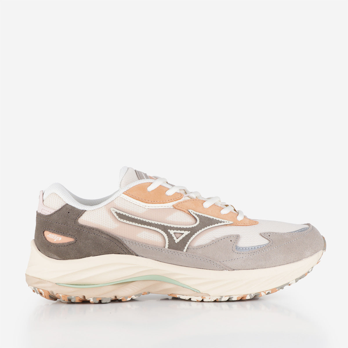 main Mizuno Wave Rider β Shoes, Vintage Khaki Major Brown Mother of Pearl, Detail Shot 1