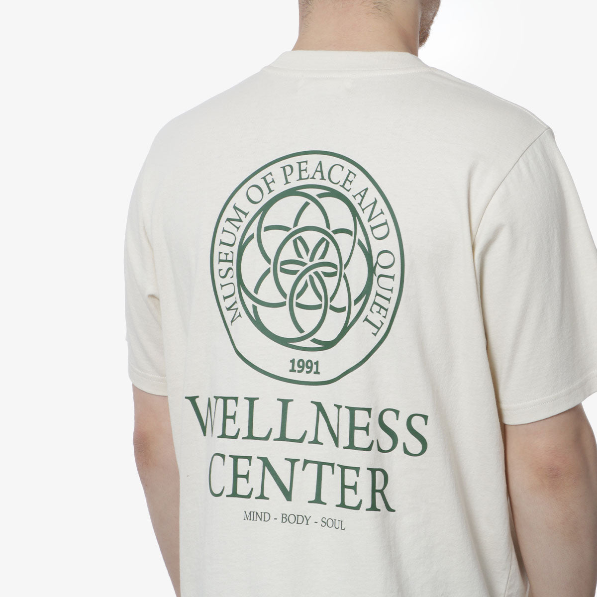 main Museum of Peace and Quiet Wellness Centre T-Shirt, Bone, Detail Shot 4