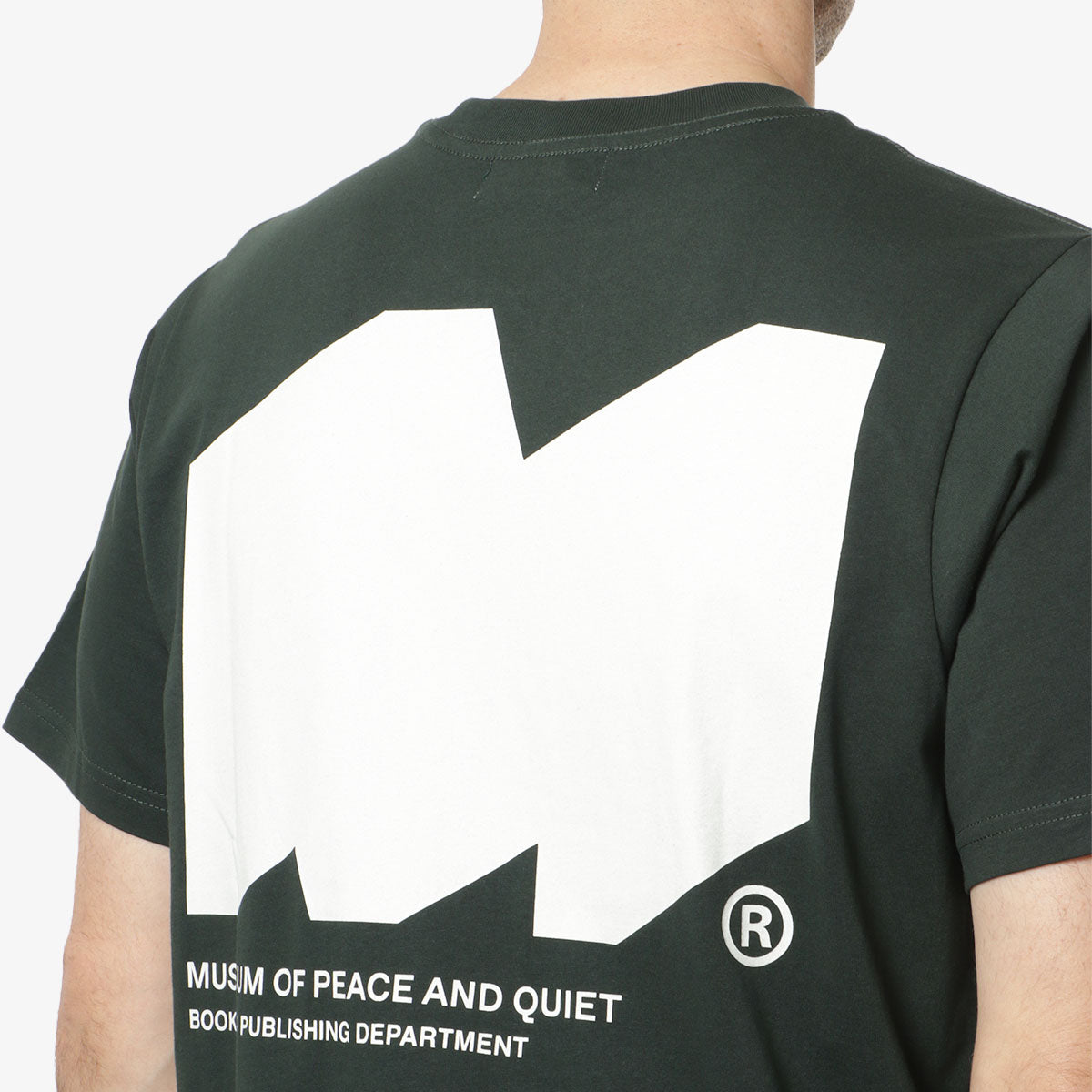 Museum of Peace and Quiet Museum Publishing T-Shirt, Pine, Detail Shot 4