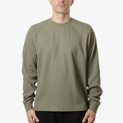 thumbnail Museum of Peace and Quiet Surplus Long Sleeve Waffle T-Shirt, Olive, Detail Shot 1