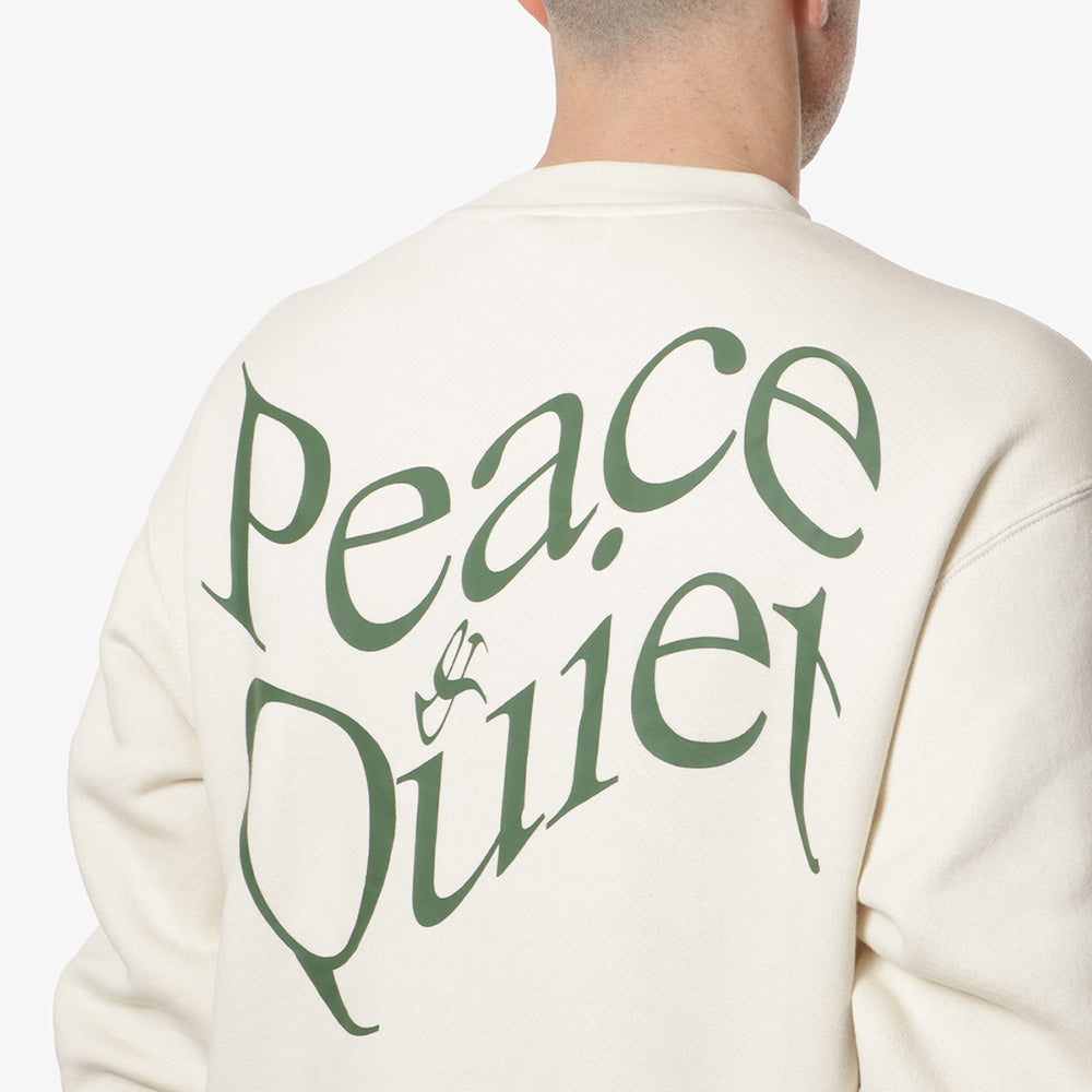 Museum of Peace and Quiet Warped Crewneck Sweatshirt, Bone, Detail Shot 3