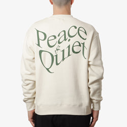 thumbnail Museum of Peace and Quiet Warped Crewneck Sweatshirt, Bone, Detail Shot 1