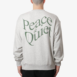 thumbnail Museum of Peace and Quiet Warped Crewneck Sweatshirt, Heather Grey, Detail Shot 1