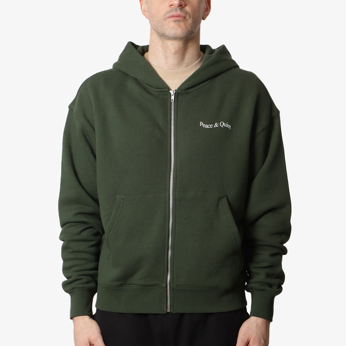 Museum of Peace and Quiet Wordmark Zip Up Hoodie