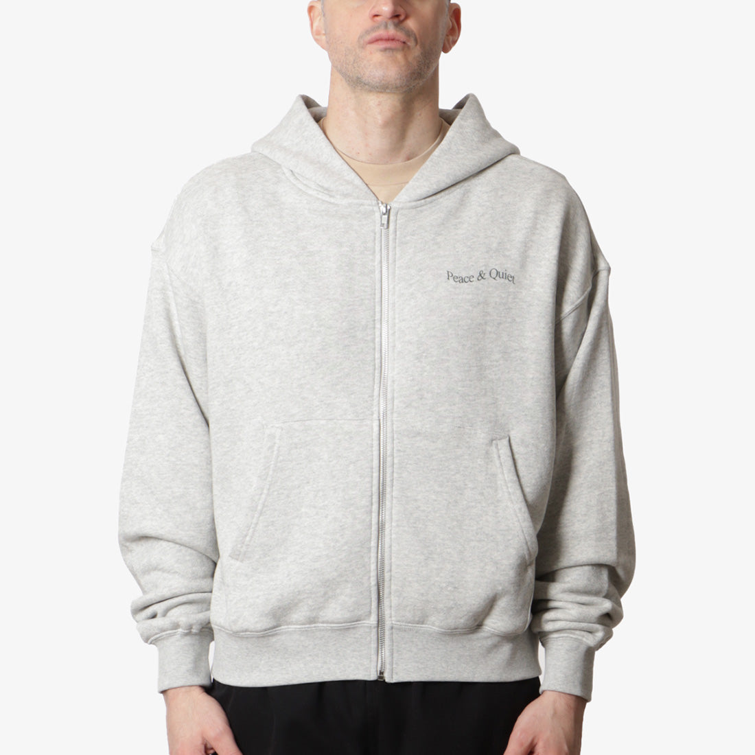 Museum of Peace and Quiet Wordmark Zip Up Hoodie