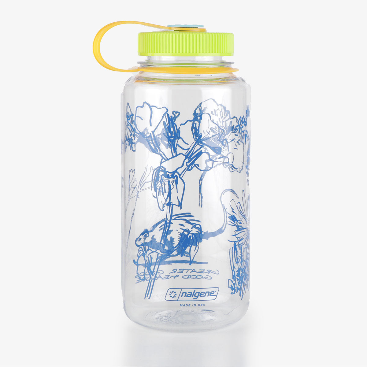 main Greater Goods x Good Measure 'Garden' 1L Nalgene Bottle, Clear, Detail Shot 1