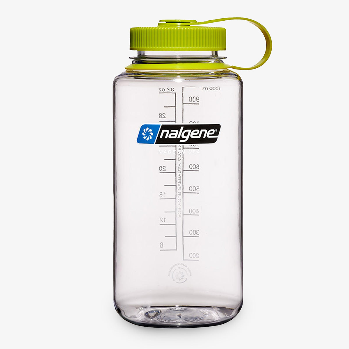 Nalgene Wide Mouth 1 Litre Tritan Sustain Water Bottle, Clear, Detail Shot 1