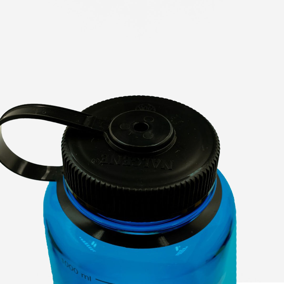 main Nalgene Wide Mouth 1 Litre Tritan Sustain Water Bottle, Slate Blue, Detail Shot 3