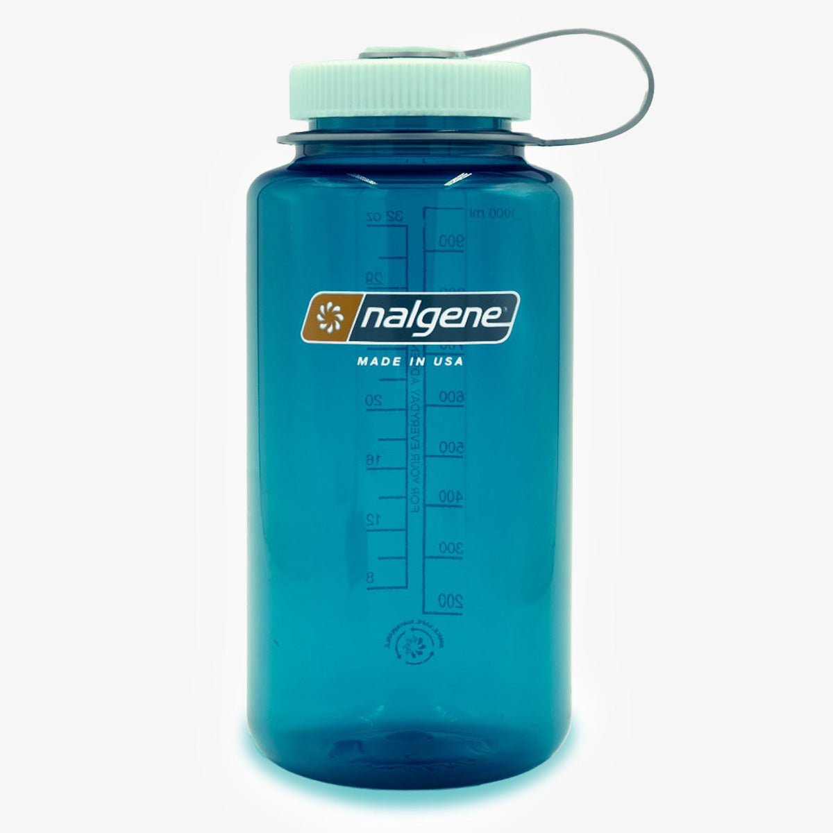 main Nalgene Wide Mouth 1 Litre Tritan Sustain Water Bottle, Trout Green, Detail Shot 3