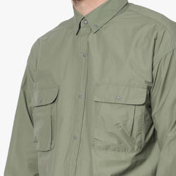 thumbnail Nanga C/N Ripstop Camp Shirt, Olive, Detail Shot 2