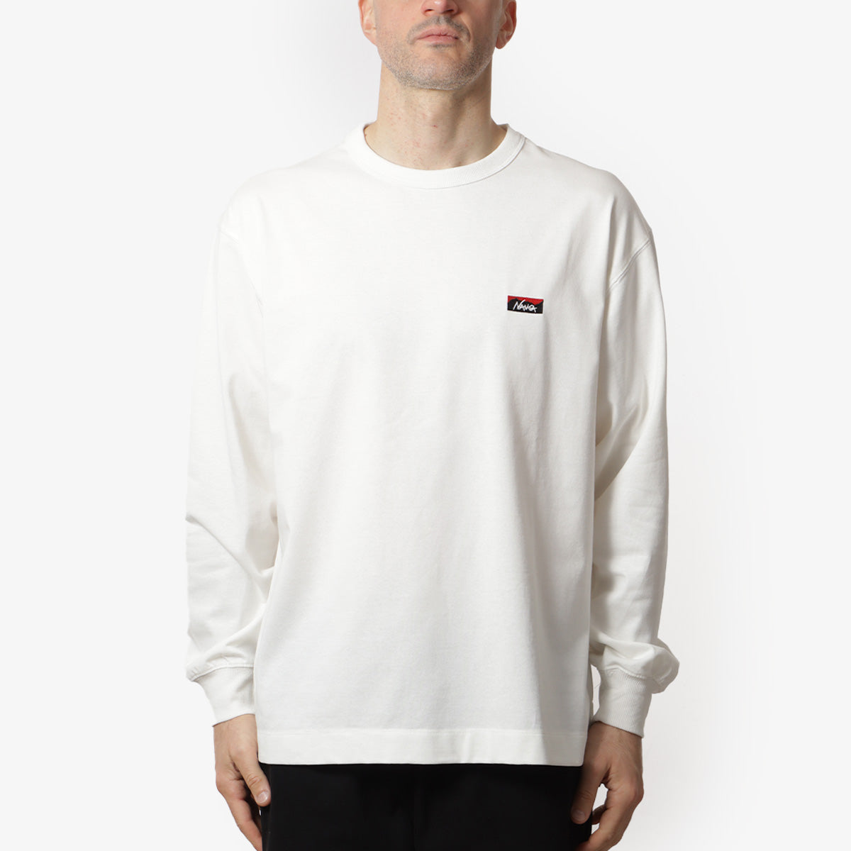 Nanga Eco Hybrid Box Logo Embroidery Long Sleeve T-Shirt