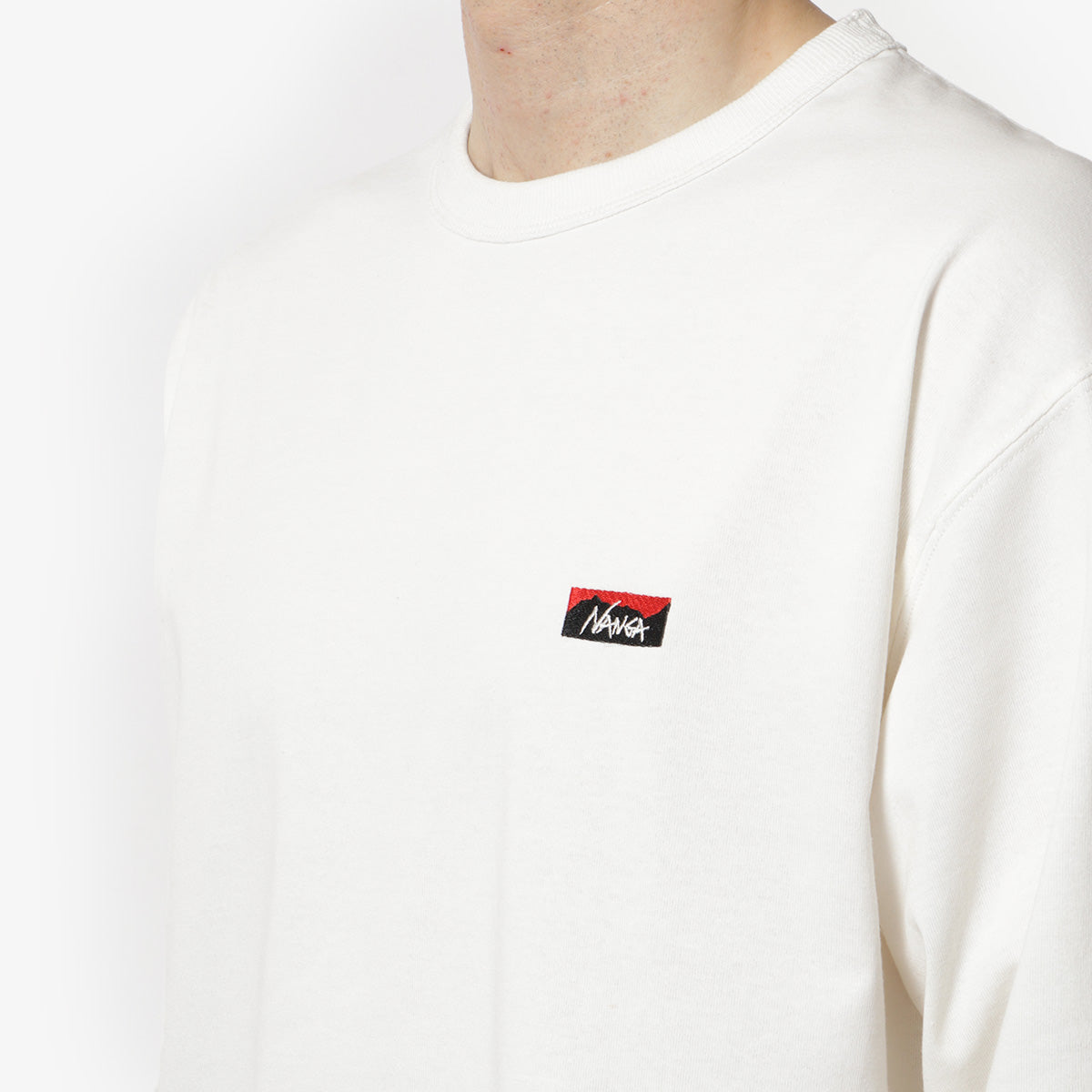 Nanga Eco Hybrid Box Logo Embroidery Long Sleeve T-Shirt