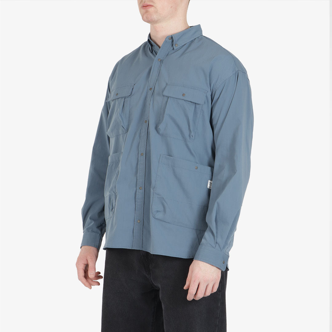 Nanga Takibi Ripstop Camp Shirt - Blue – Urban Industry