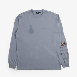 thumbnail OBEY x Napapijri Long Sleeve T-Shirt, Blue Flint, Detail Shot 1