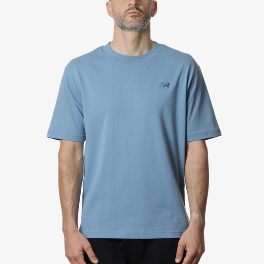 New Balance Athletics Cotton T-Shirt, Heron Blue, Detail Shot 1