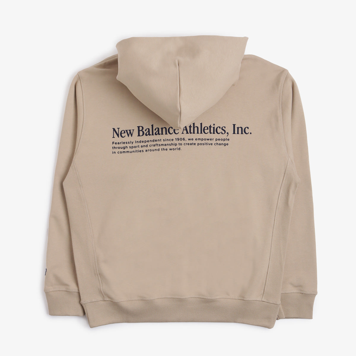 main New Balance Athletics Embroidered Relaxed Hoodie, Stoneware, Detail Shot 9