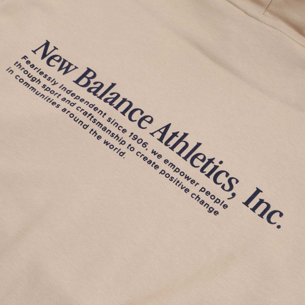 main New Balance Athletics Embroidered Relaxed Hoodie, Stoneware, Detail Shot 10