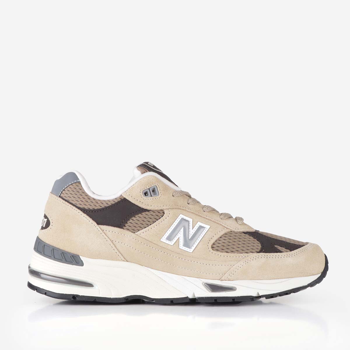 main New Balance M991CGB 'Finale' Shoes, Pale Khaki Silver Mink Delicioso, Detail Shot 1