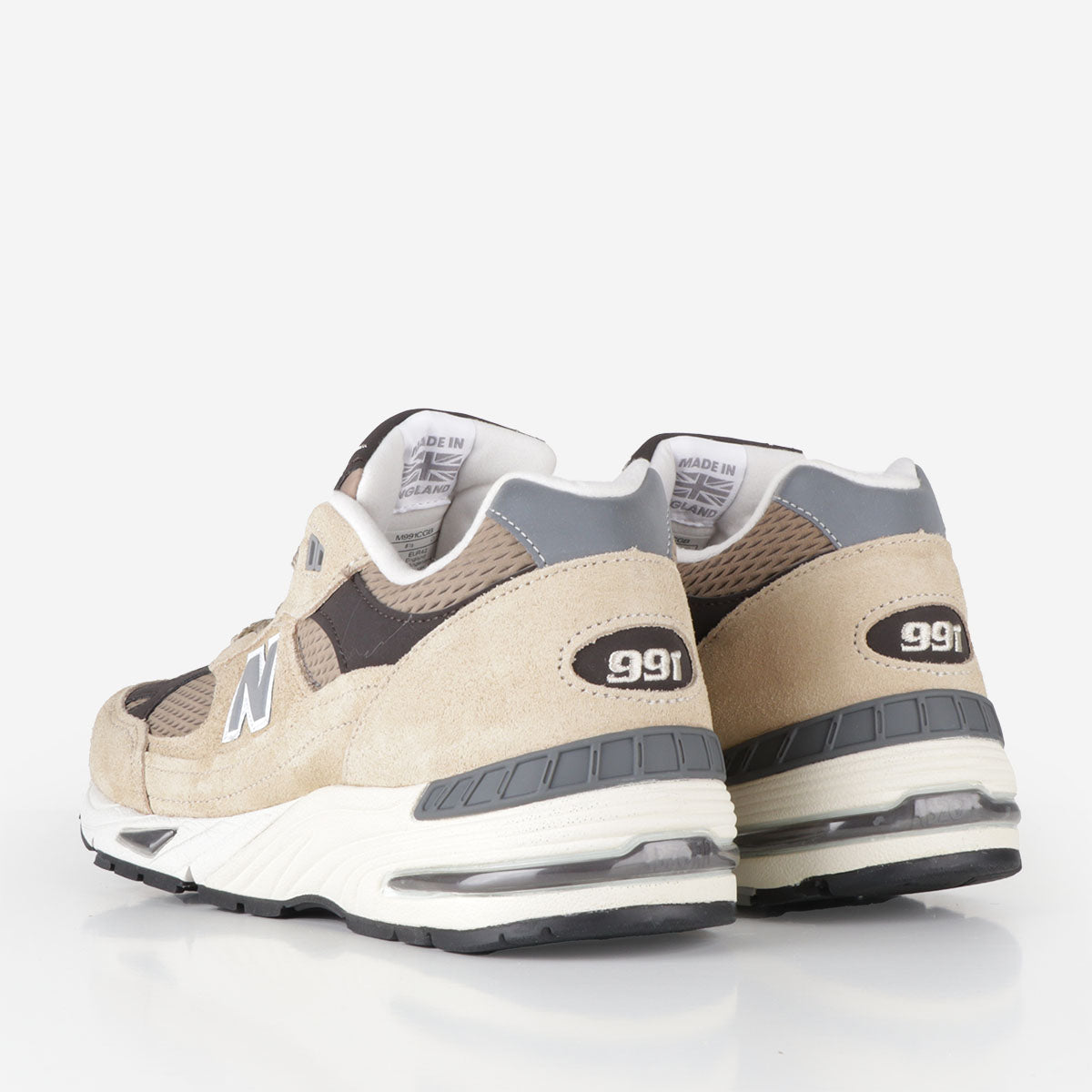 main New Balance M991CGB 'Finale' Shoes, Pale Khaki Silver Mink Delicioso, Detail Shot 3