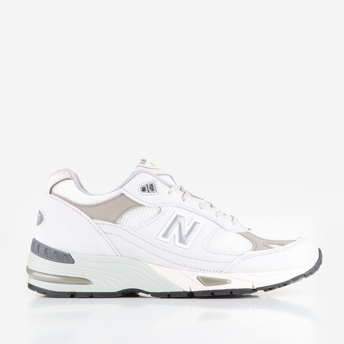 main New Balance M991FLB Shoes, Dawn Blue Star White Flint Grey, Detail Shot 1