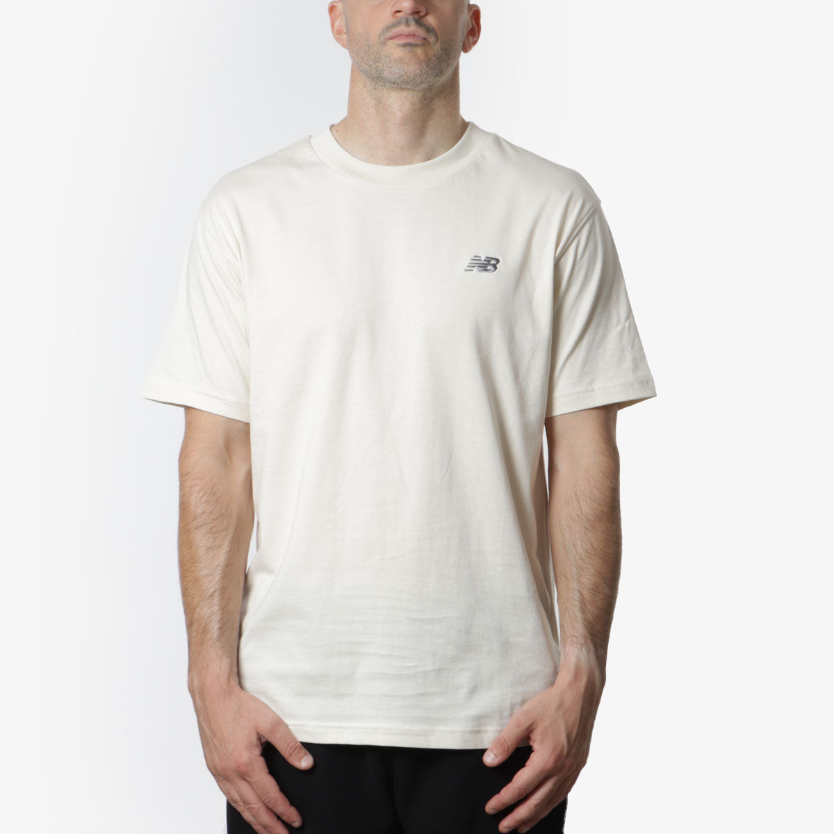 New Balance Sports Essentials Cotton T-Shirt, Linen, Detail Shot 1