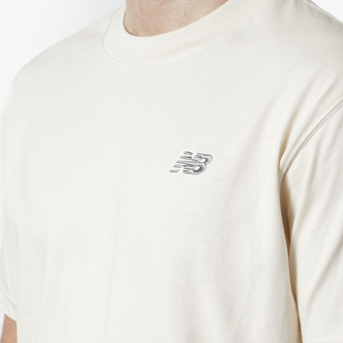 New Balance Sports Essentials Cotton T-Shirt, Linen, Detail Shot 2