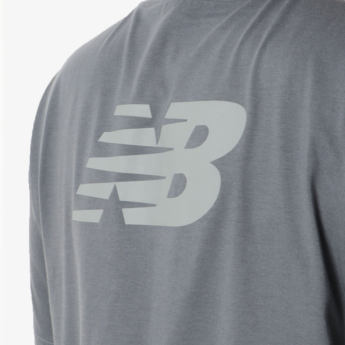 New Balance Sports Essentials Logo T-Shirt, Graphite, Detail Shot 4