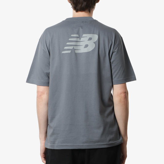 New Balance Sports Essentials Logo T-Shirt, Graphite, Detail Shot 1