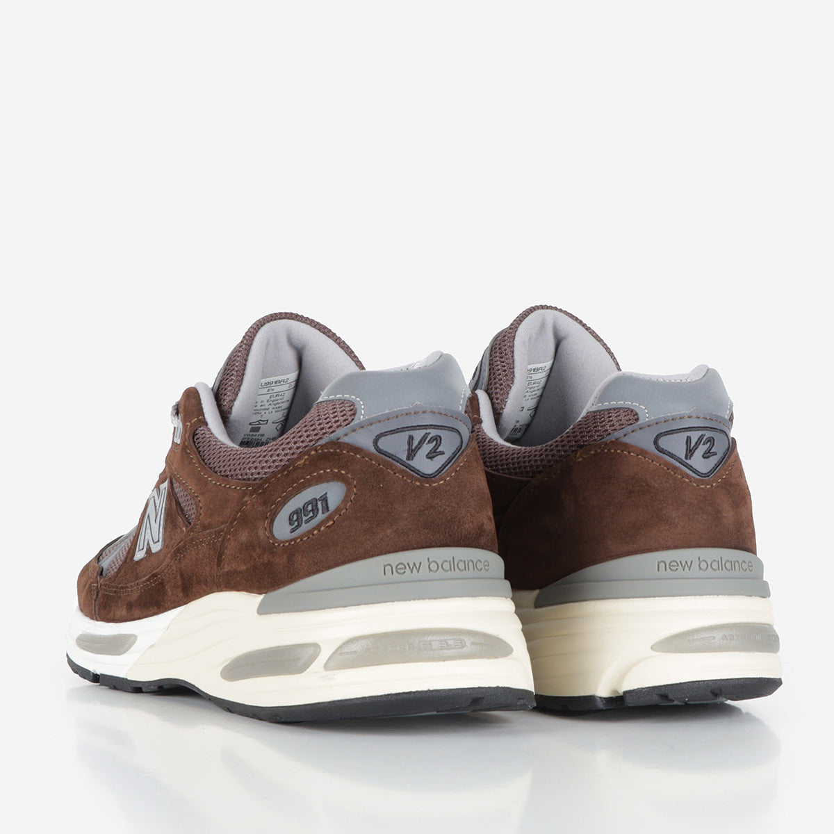 New Balance U991BR2 Shoes, Pinecone, Detail Shot 3