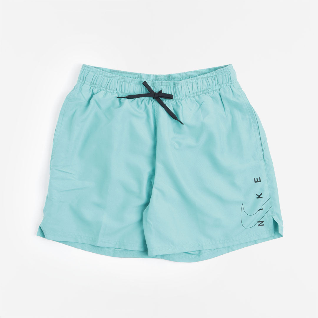 main Nike Swim Swoosh Break 5" Volley Shorts, Washed Teal, Detail Shot 1