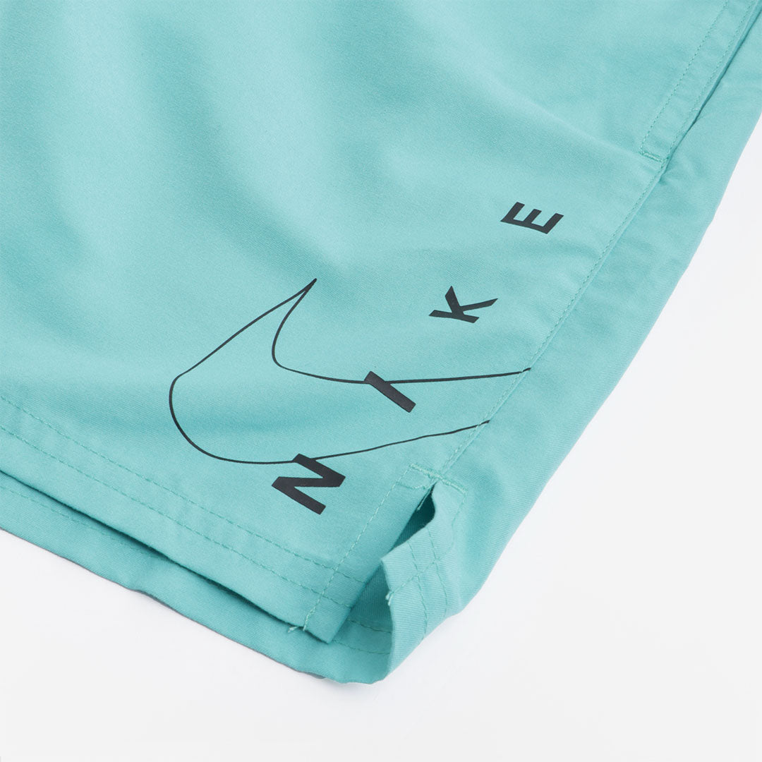 main Nike Swim Swoosh Break 5" Volley Shorts, Washed Teal, Detail Shot 2