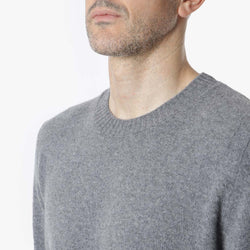 thumbnail Norse Projects Norse Standard Merino Lambswool Sweater, Grey Melange, Detail Shot 2