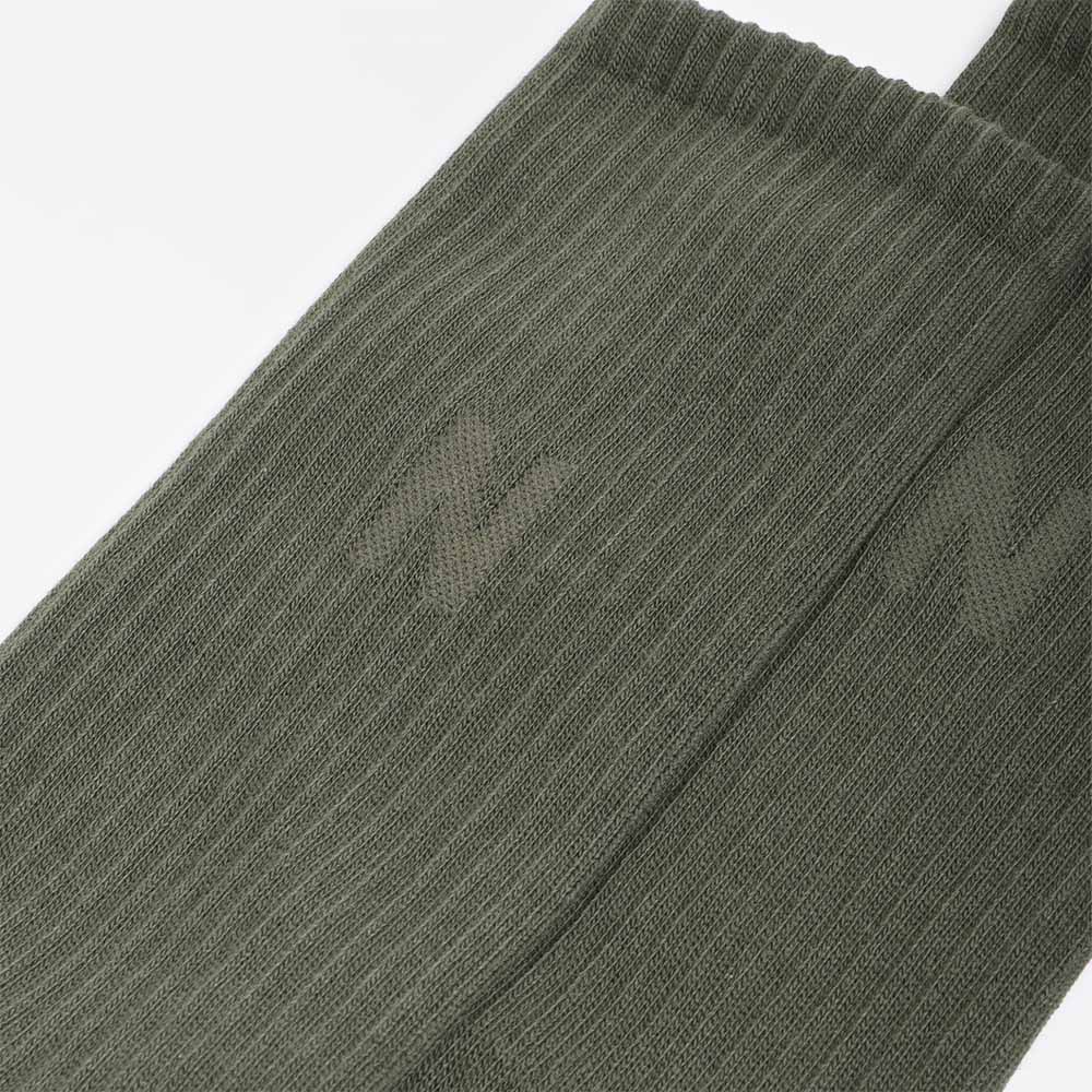 main Norse Projects Bjarki N Logo Socks 2 Pack, Forest Green, Detail Shot 4