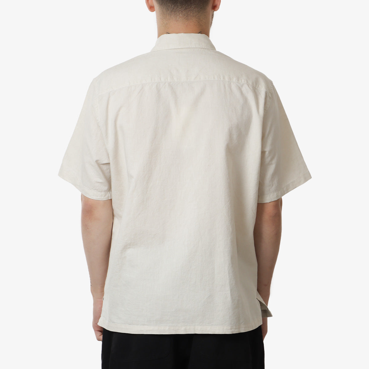 main Norse Projects Ivan Relaxed Cotton Linen Shirt, Ecru, Detail Shot 3