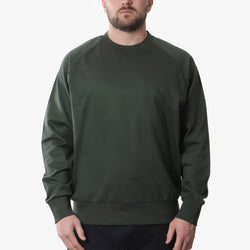 thumbnail Norse Projects Marten Relaxed Raglan Light Sweatshirt, Spruce Green, Detail Shot 1