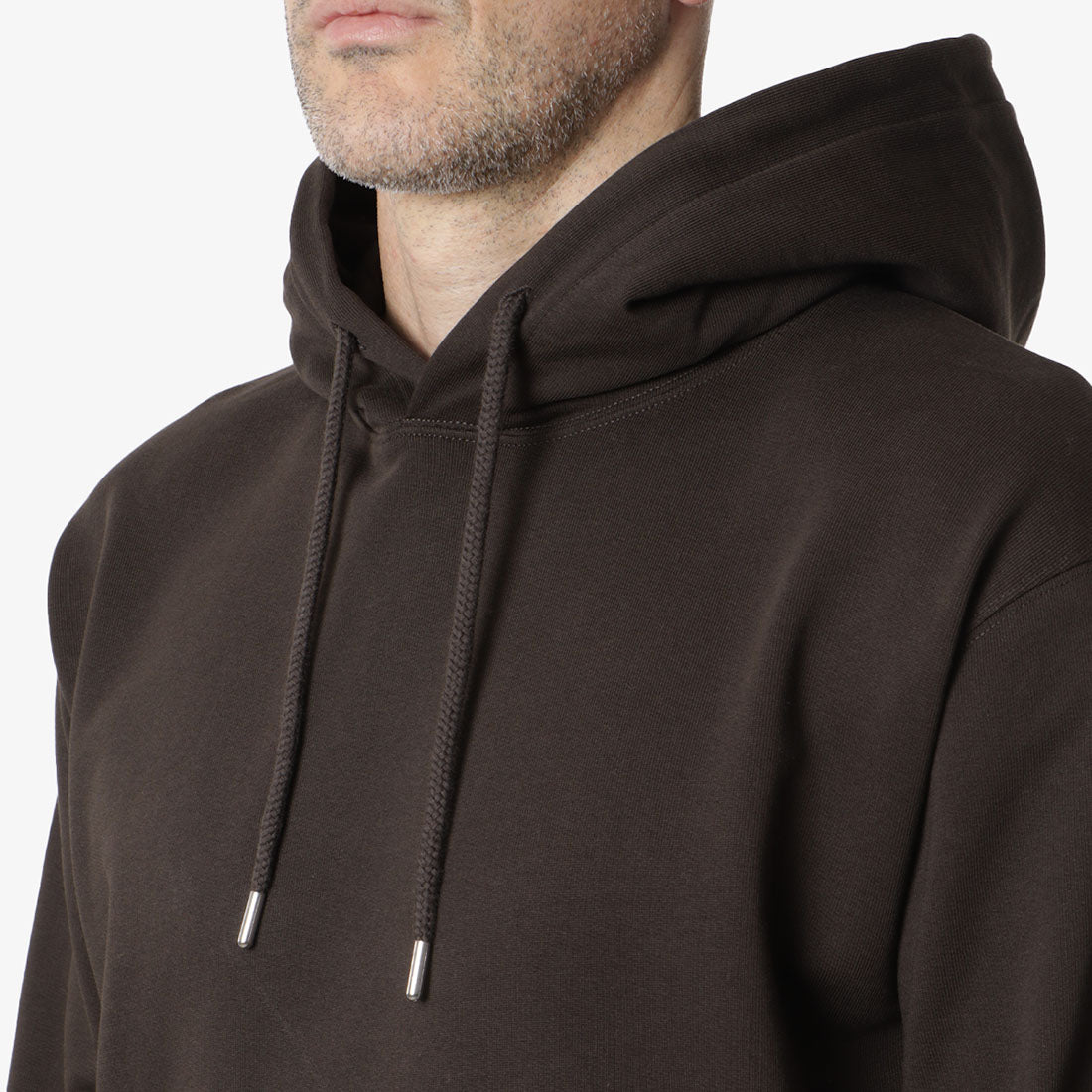 main Norse Projects Norse Standard Hoodie, Espresso, Detail Shot 2