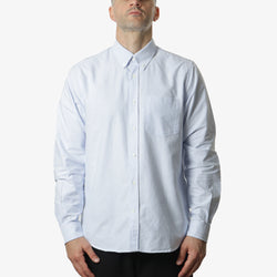 thumbnail Norse Projects Norse Standard Oxford BD Shirt, Pale Blue Stripe, Detail Shot 1