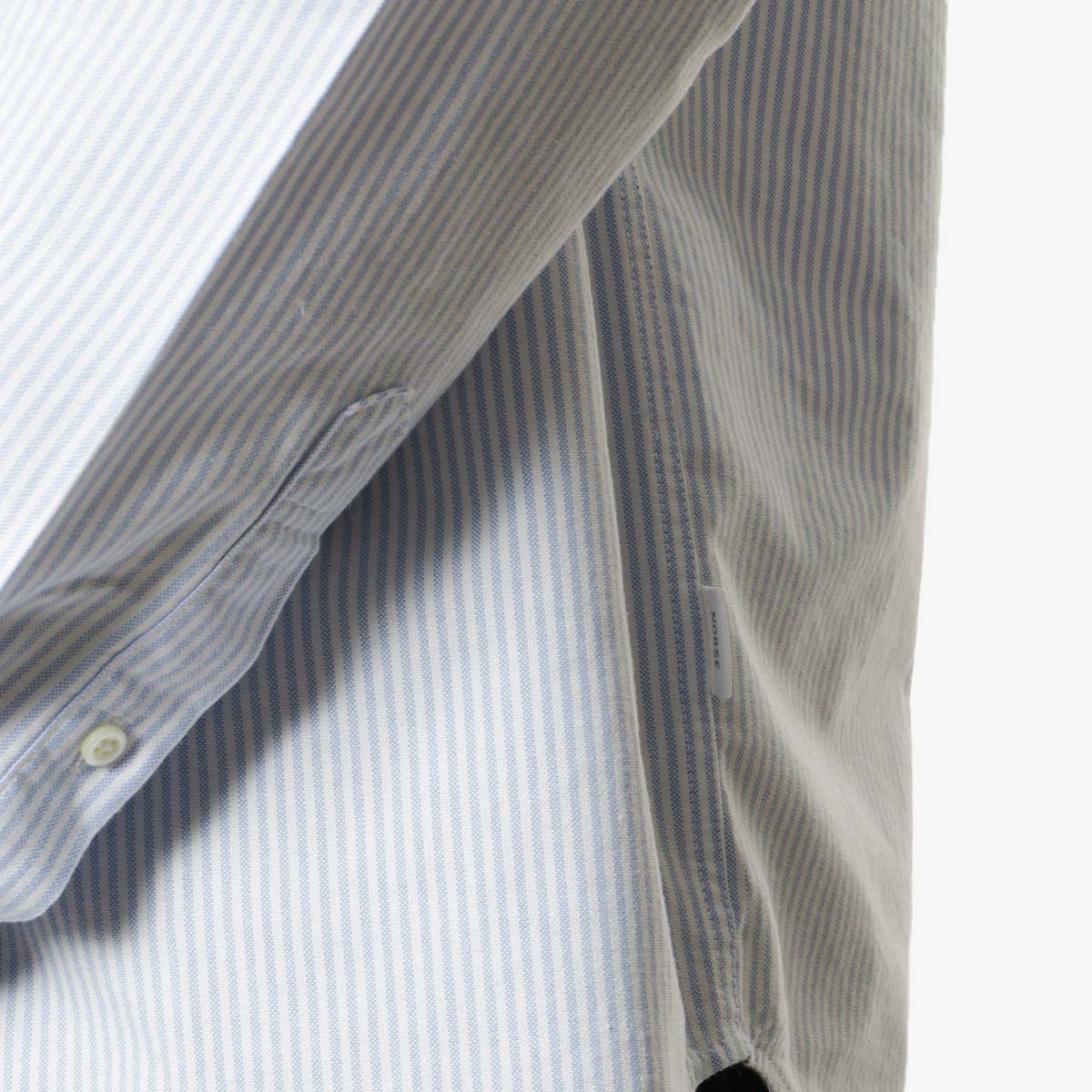 Norse Projects Norse Standard Oxford BD Shirt, Pale Blue Stripe, Detail Shot 4