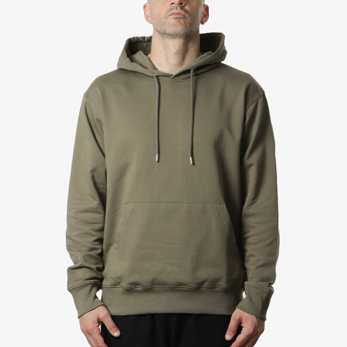 main Norse Projects Norse Standard Hoodie, Sediment Green, Detail Shot 1