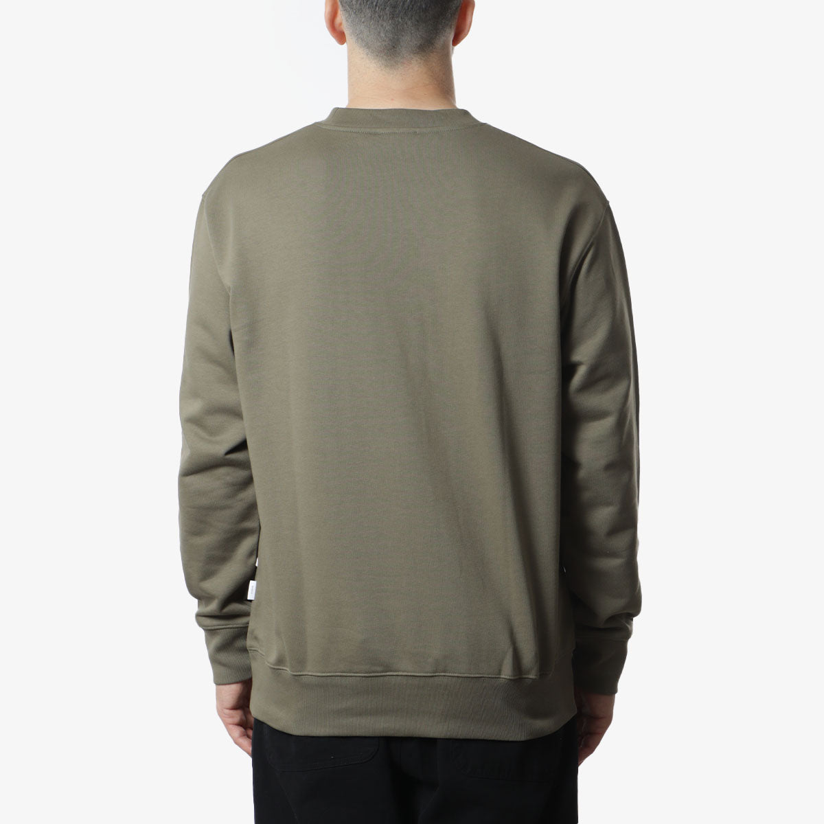 Norse Projects Norse Standard Sweatshirt, Sediment Green, Detail Shot 4