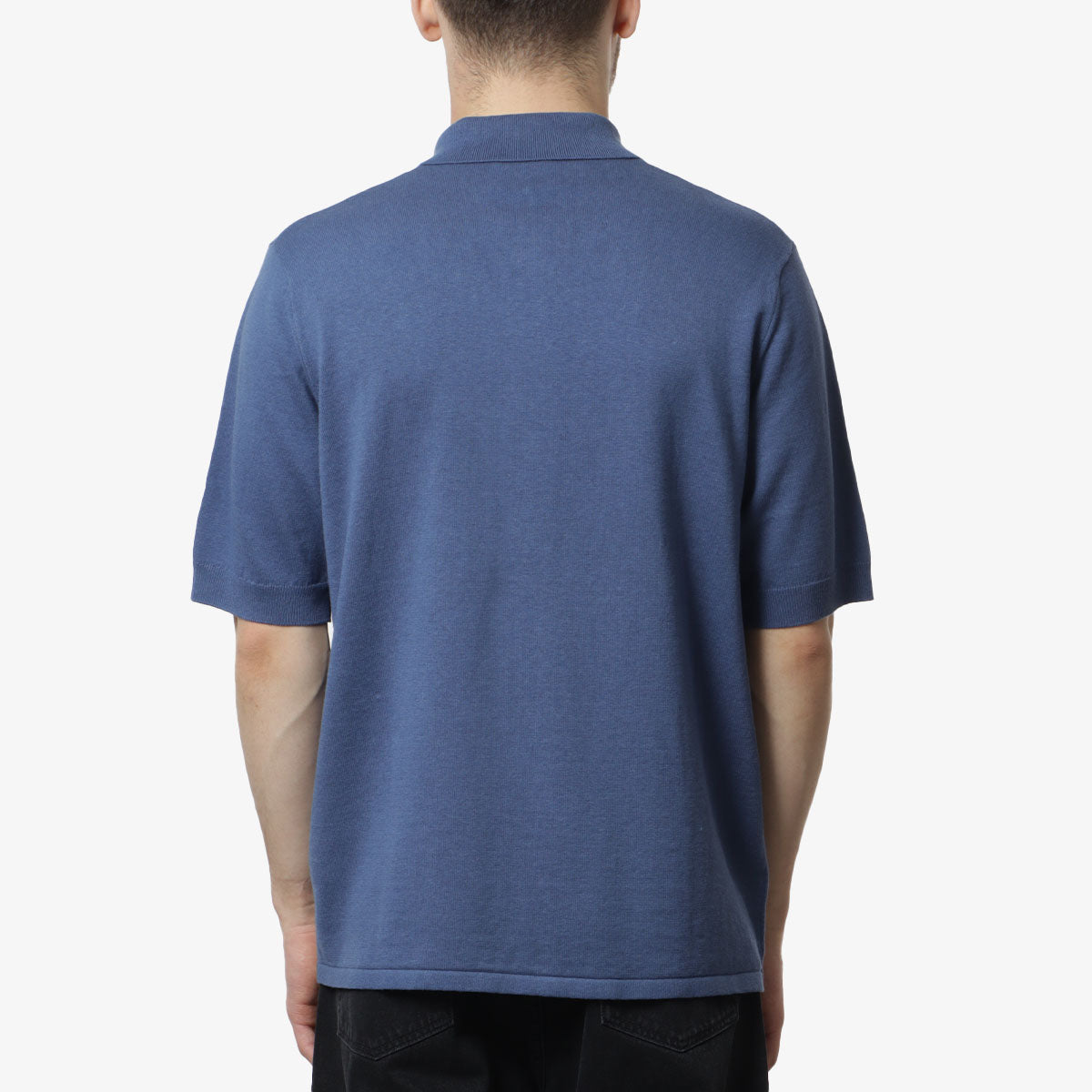 main Norse Projects Rollo Cotton Lined Shirt, Calcite Blue, Detail Shot 4