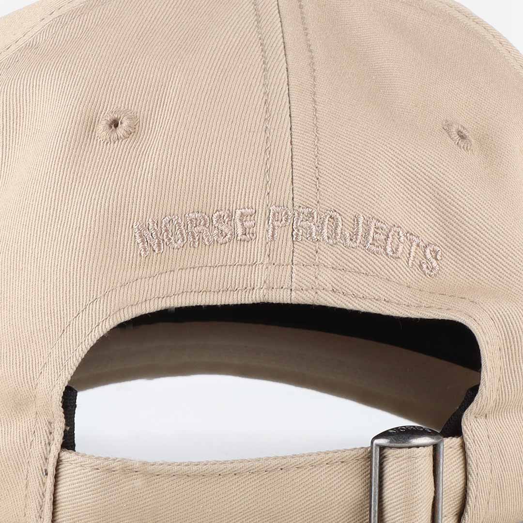 main Norse Projects Twill Sports Cap, Utility Khaki, Detail Shot 4