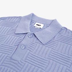 thumbnail OBEY Alfred Polo Sweater, Hydrangea, Detail Shot 6