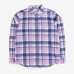 thumbnail OBEY Benny Cord Woven Shirt, Purple Rose Multi, Detail Shot 1