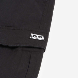 thumbnail OBEY Bigwig Baggy Twill Cargo Pant, Black, Detail Shot 4