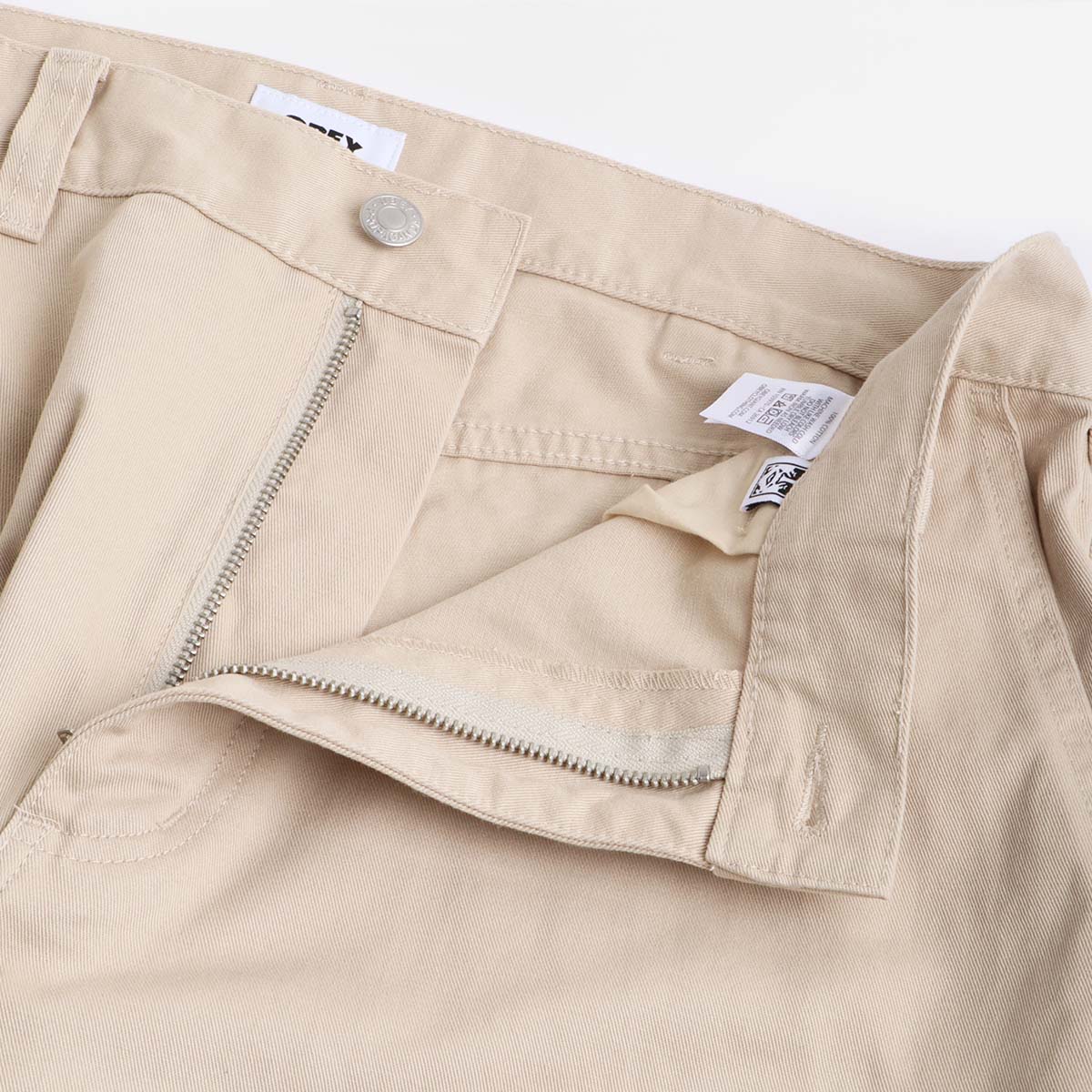 main OBEY Bigwig Baggy Twill Cargo Pant, Silver Grey, Detail Shot 5